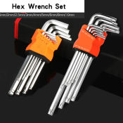 Double-End Hex Wrench Set with Various Head Types