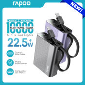 Rapoo RMM10 10000mAh Fast Charge Powerbank with LED Display