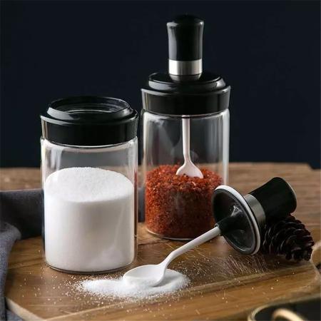 Airtight Glass Spice Jar for Kitchen Storage - 