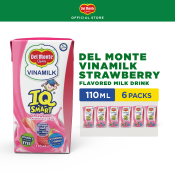 Del Monte Strawberry Flavored Omega Milk Drink - 110ml x 6