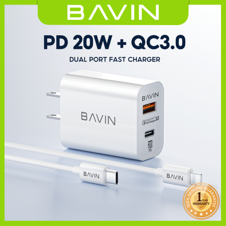 BAVIN PC350 3A PD Fast Charger for iPhone 12