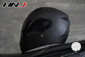 HNJ 855 PLAIN Full Face Motorcycle Helmet with Visor