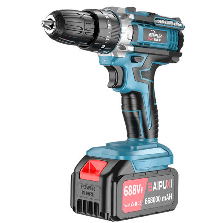 688VF Cordless Impact Drill Set with Two Batteries