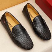BALLY High-End Leather Peas Shoes for Men