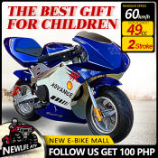 Blue NSR Shell Motul Kids Pocket Bike with Pull Start