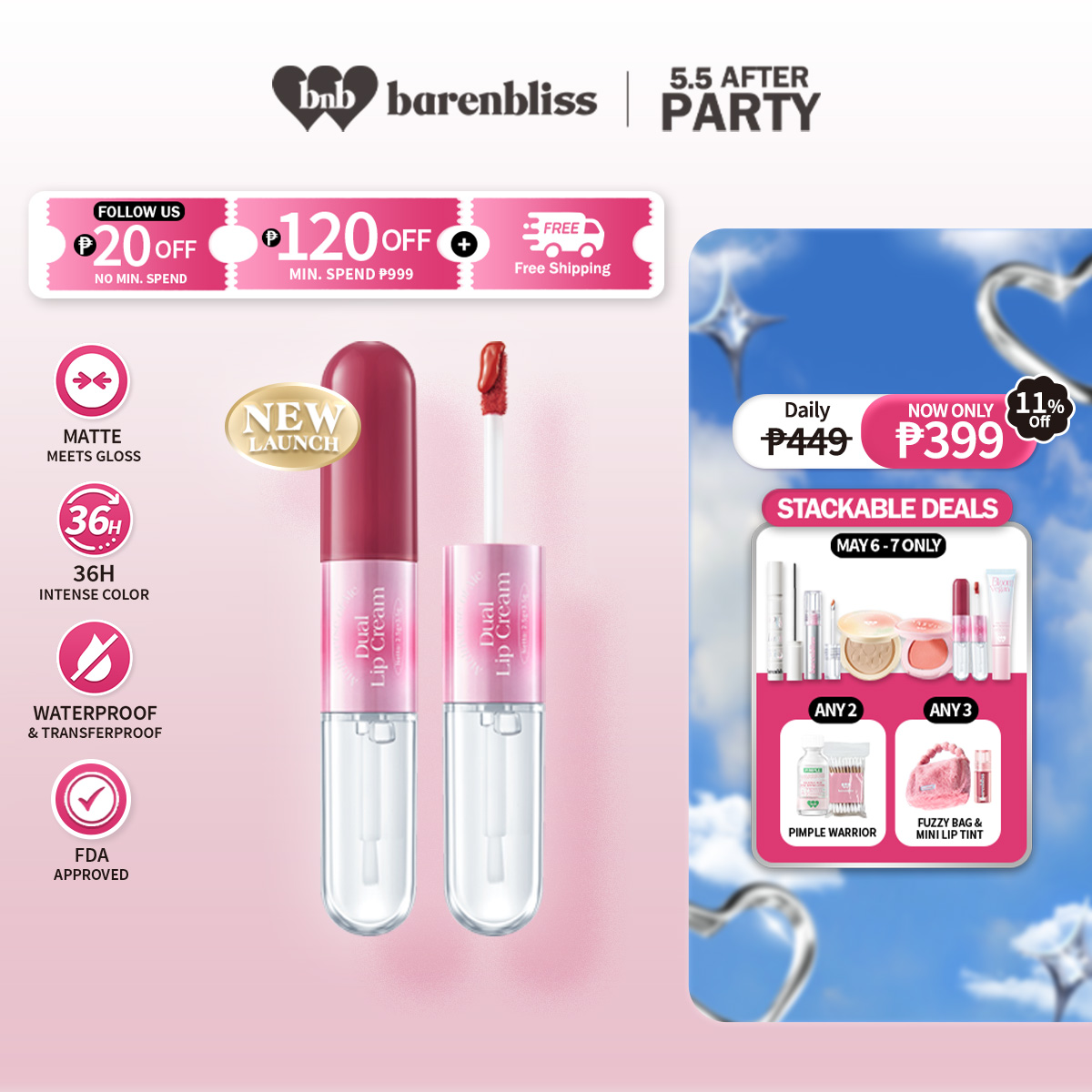Discount on barenbliss  shoes - SKU: 【NEW LAUNCH】barenbliss BNB Multiverse of Me Dual Lip Cream  | 2-in-1 | Lip cream | Lip Gloss | Pigme