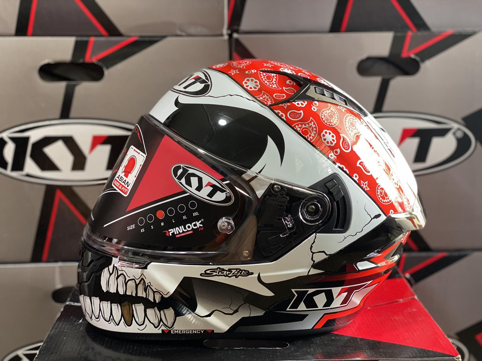 KYT NFR PIRATE V1 FULL FACE HELMET RED 