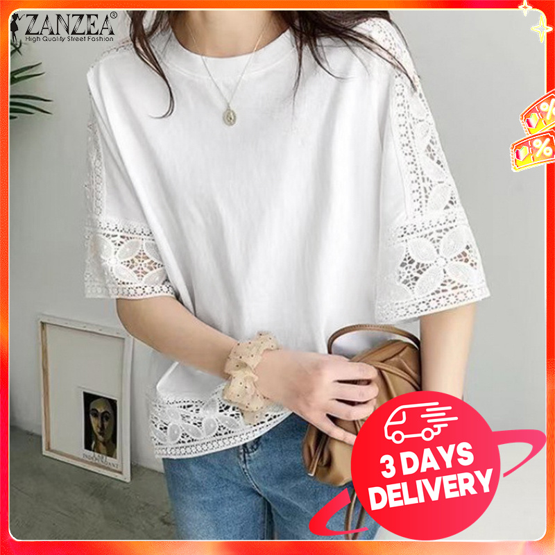 Buy Half Sleeve White Blouse online Lazada .ph