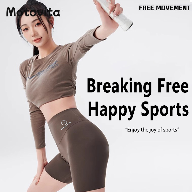 Motovita Seamless Women Sports Shorts Hip Lifting Yoga Cycling Pants High Waist Shark Pants Fitness Jogging Body Shaping Boxers Shorts