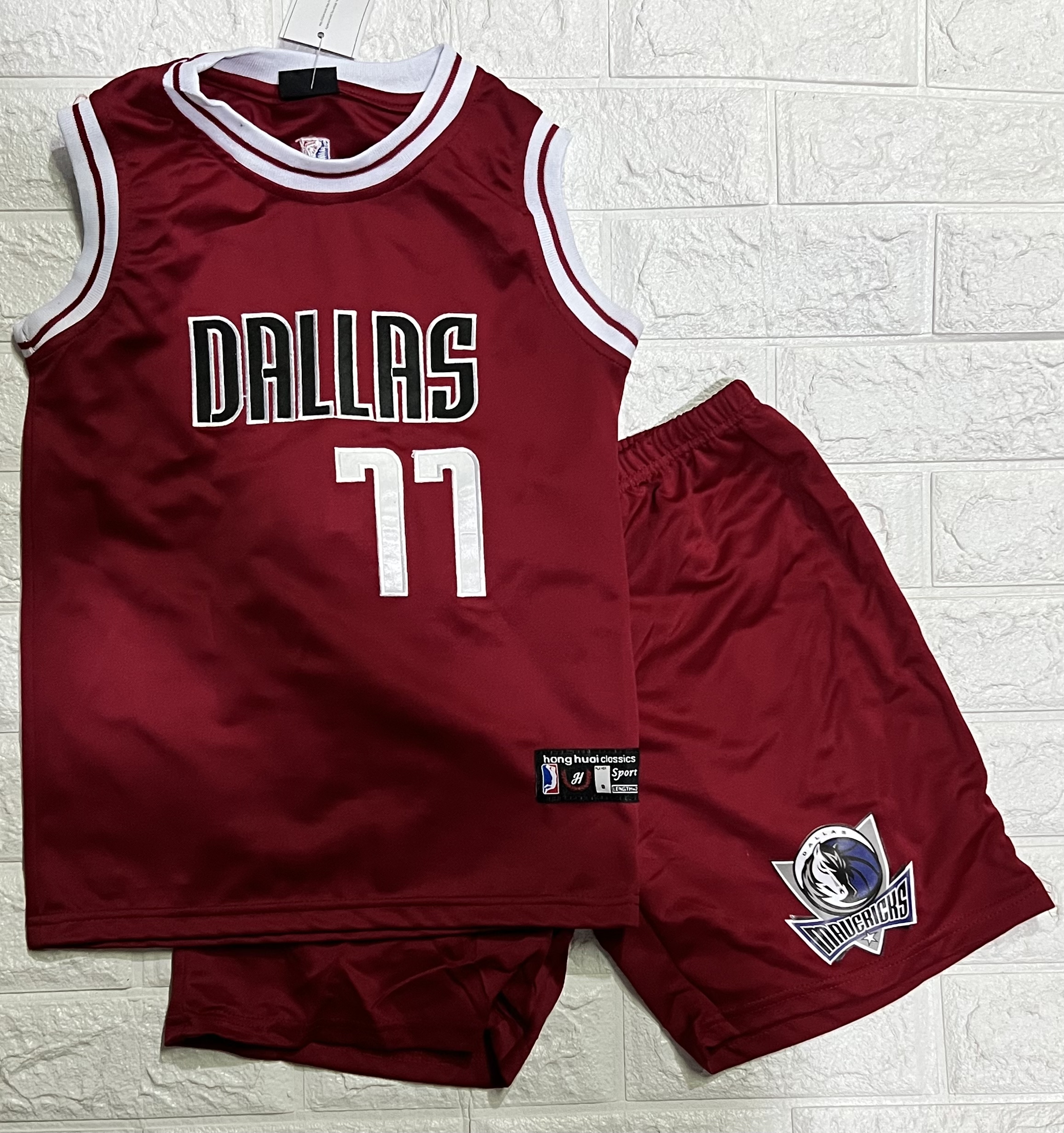 Kids Basketball Jerseys Sets-Luka Dončić #77 Dallas Mavericks