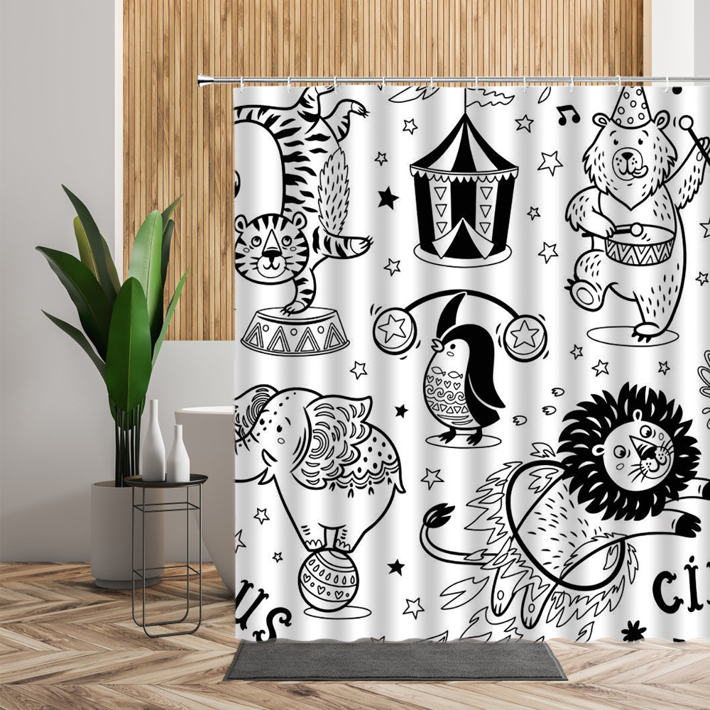 Giraffe Zoo Shower Curtain Bathroom Waterproof Home Decor 150x180 Cm 期間