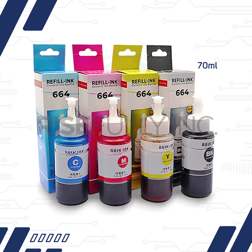 Risefully Refill Epson 664 Ink for Printer L120 L360 L310 L130 L210 L220 L355 L358 70ML Dye Ink Presyo 35 Piso*Libreng Shipping