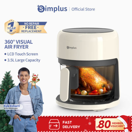 Simplus 360° Visual Air Fryer, 3.5L Non-Stick Capacity