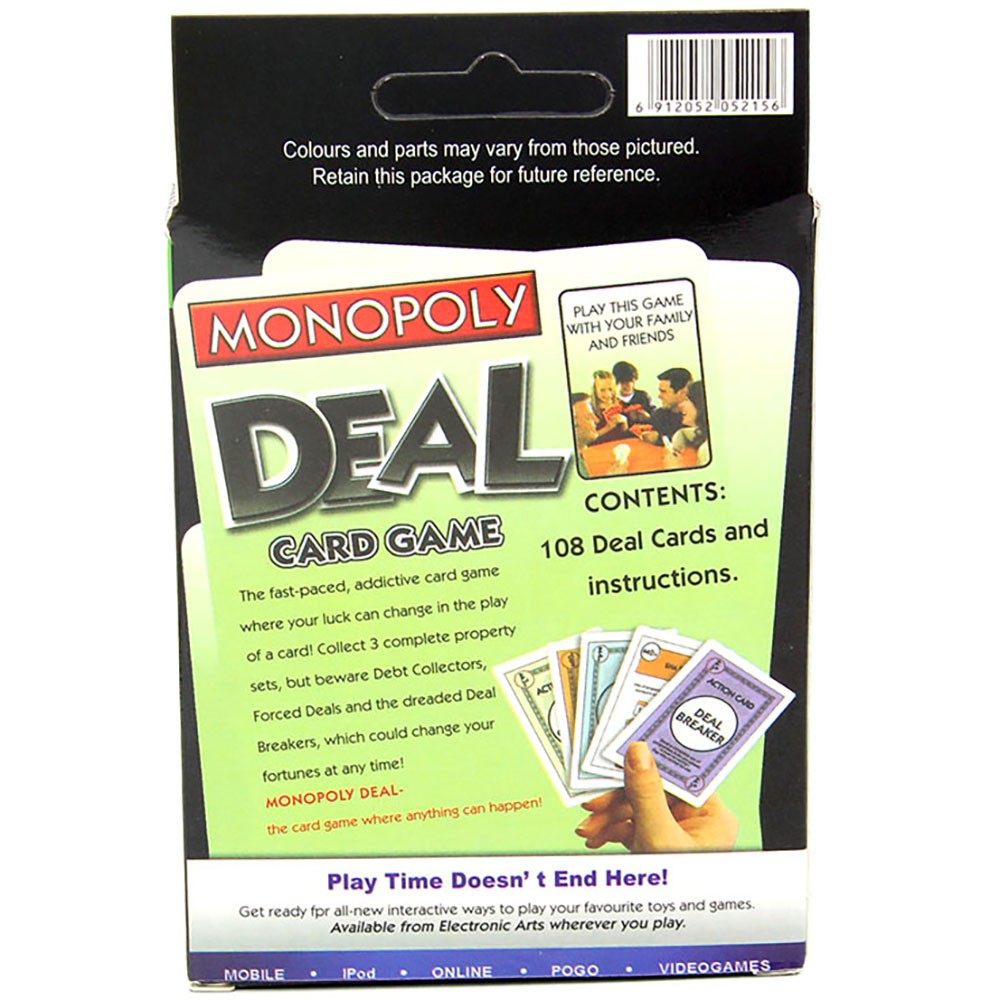 Monopoly Deal Card Game playing card for family friend | Lazada PH