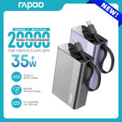 Rapoo RMM20 20000mAh Fast Charging Portable Powerbank