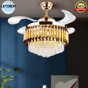 Modern Design LED Ceiling Fan with Remote Control, 6-Speed