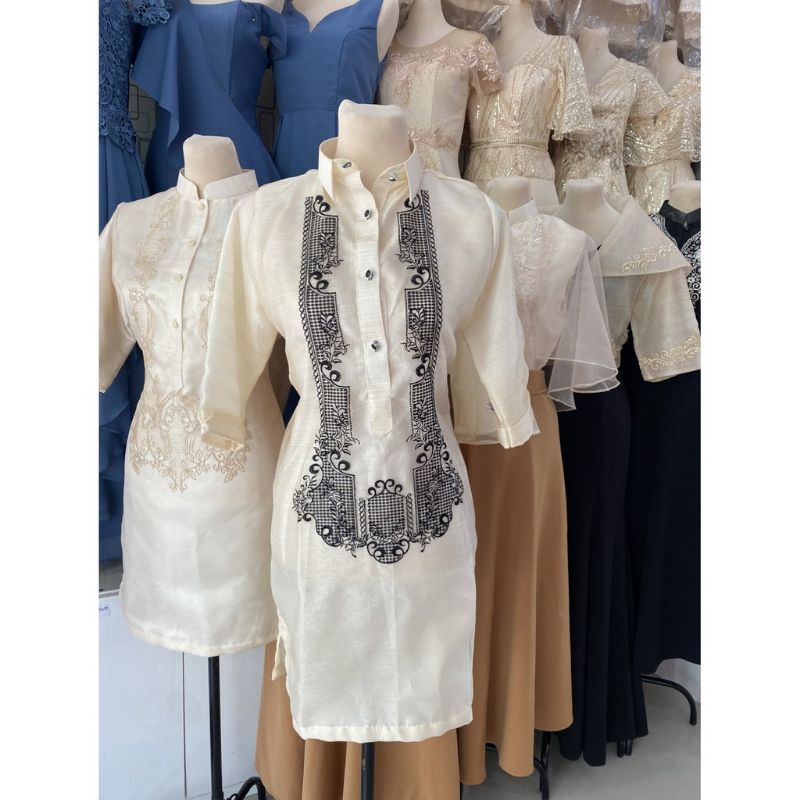 LADYS BARONG DRESS PURE EMBROIDERED 