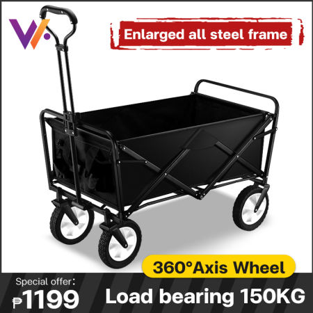 150KG Folding Trolley: Portable, Outdoor Utility Cart by 