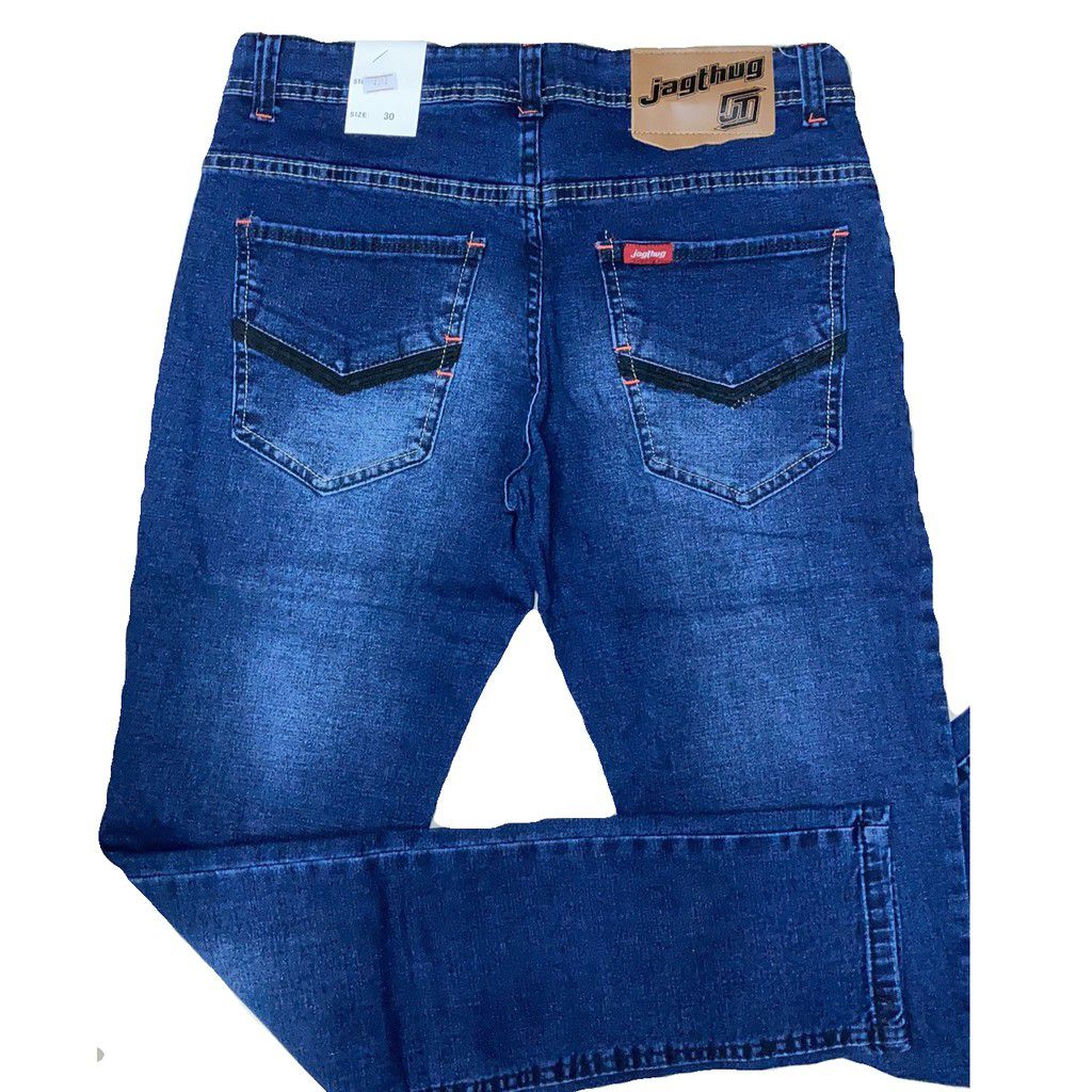 JAGTHUG FOR MEN JEANS Korean Style Regular Fit Jeans Dark Wash Cotton Pants  Medium Waist Full Length Jeans Blue Color Family Jeans - Lazada | Lazada PH