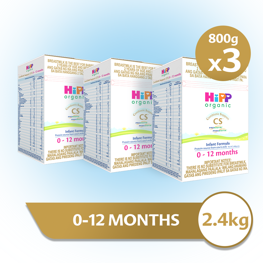 HiPP Organic CS Infant Formula 0-12 Months 2.4 kg (800gx3)