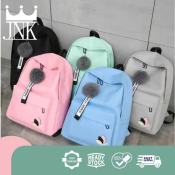 Korean Canvas Backpack with Furball - JNK #5221