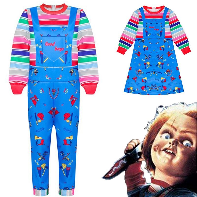 Child s Play Licensed Chucky Costume Halloween Kid Boys Girls