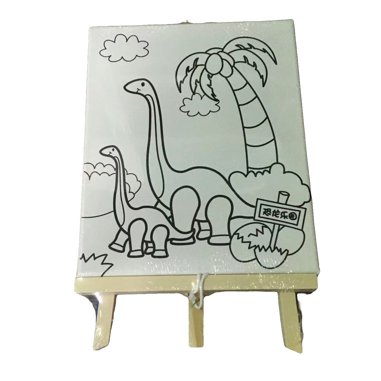 Canvas Paint Set 15cm X 20cm with Paint Tools DIY Painting Kit with  Pre-Drawn Canvas + Mini Wooden Stands for Artist Kids