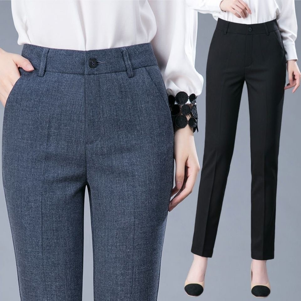 Plus Size S-3XL Long Suit Baggy Harem Pants for Women High Waist Formal  Office Casual Trendy Korean Style Black Khaki Stretchable Straight Cut Loose  Slacks Slocks Woman Ladies Trouser Free Shipping