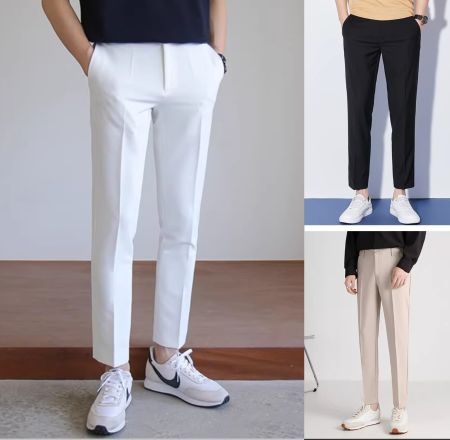 HUILISHI Slim Fit Korean Men's Casual Pants