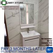 Aluminum Bathroom Vanity Cabinet with Mirror & Sink - Rust-Resistant