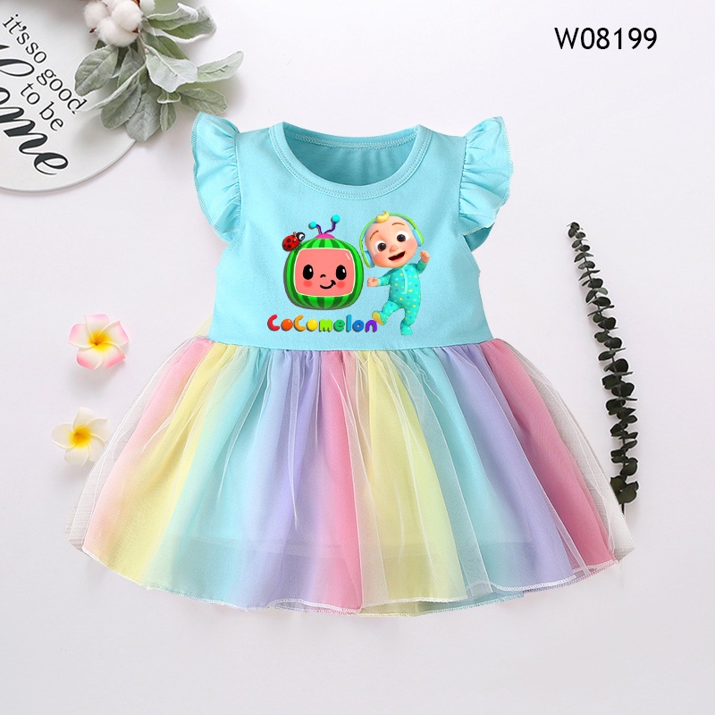 cocomelon birthday dress Cocomelon tutu set-Cocomelon outfit-Cocomelon dress main image 1
