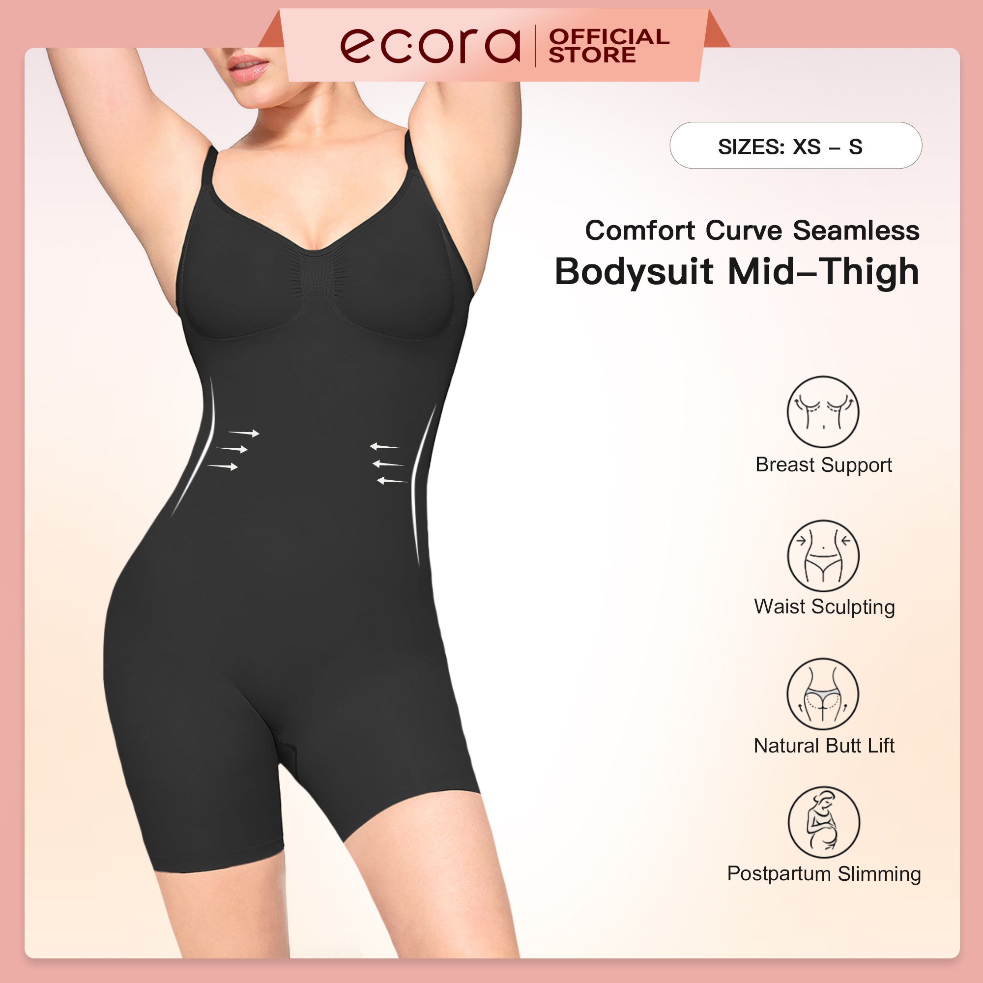 ecora [2PCS SET] 24H Comfort Straps Seamless Bra, Wireless bra for Women, Bra  seamless, Free size Yoga underwear, Push up adjustable bra