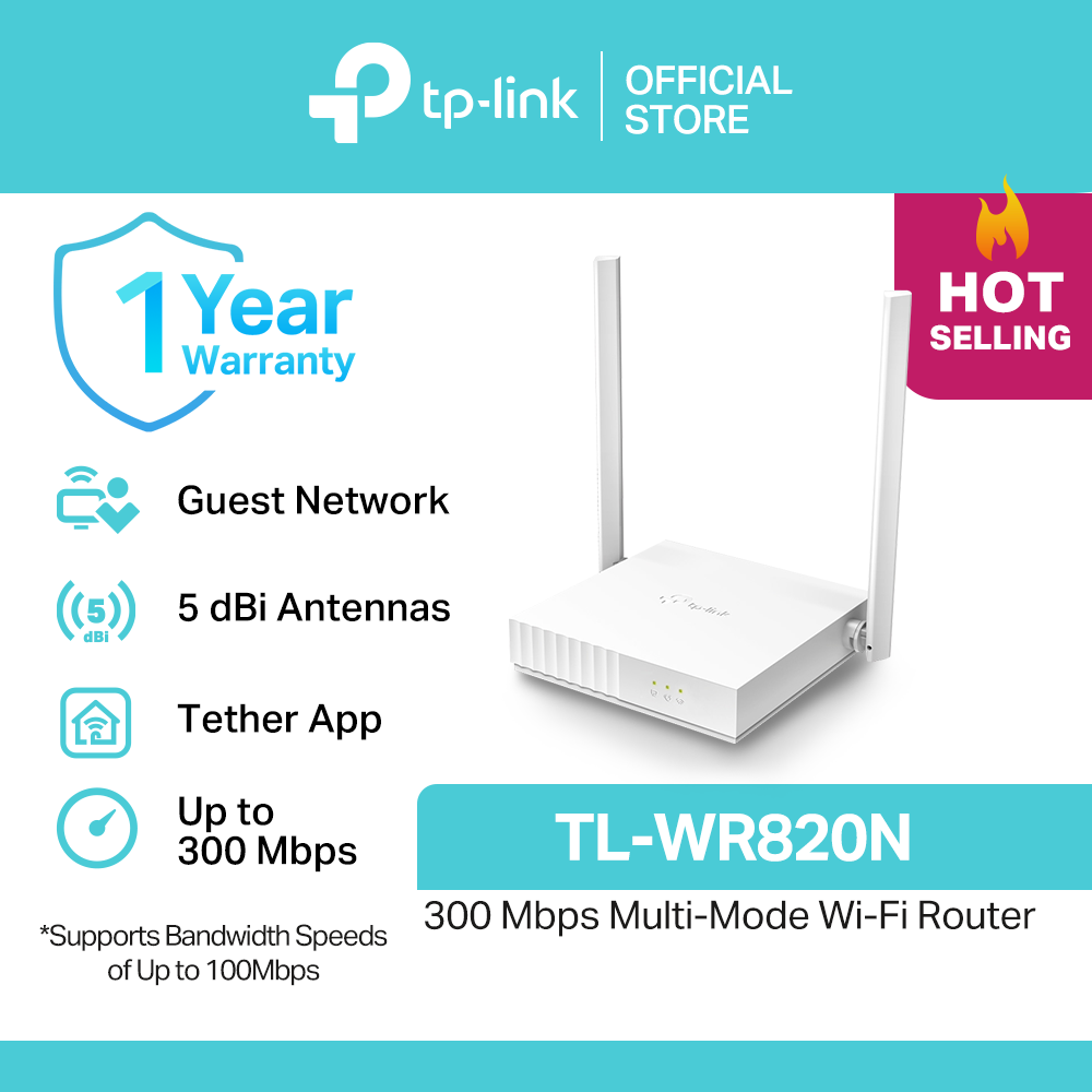 TP-Link Official Store / TL-WR820N 300Mbps / WiFi 4 / N300 2.4 GHz Multi-Mode Access Point Range Extender Wireless Wi-Fi Signal Booster All Network Modem Extension Router for Internet at Home