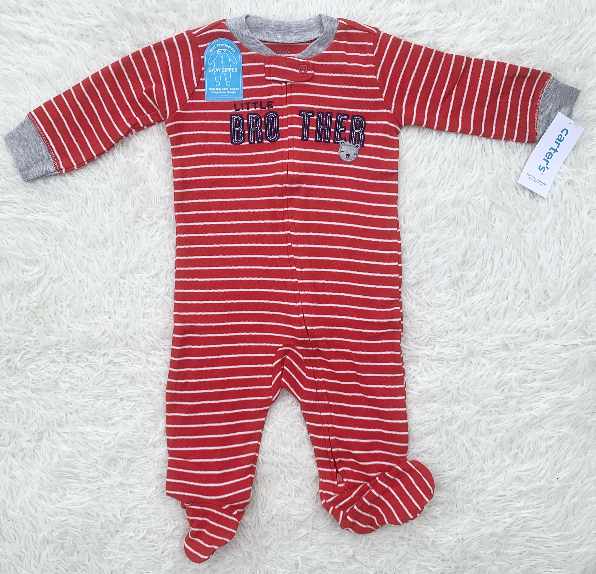 Brand New & Original - Baby Size] Carter'S Little Brother 2-Way Zip Cotton  Sleep & Play | Lazada Ph