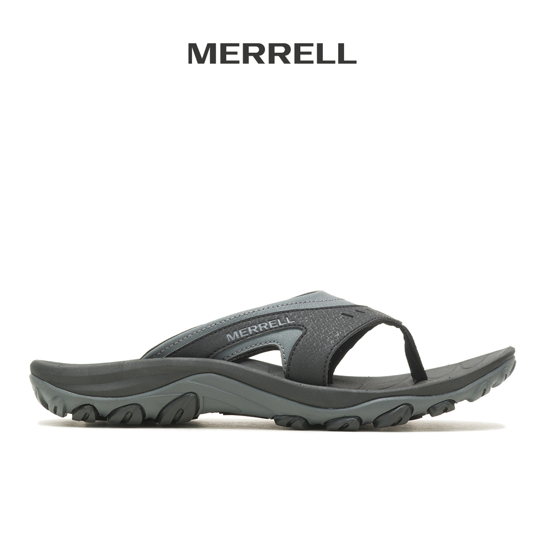 Discount on Merrell  shoes - SKU: Huntington Sport Flip -Black Mens Sandals Water