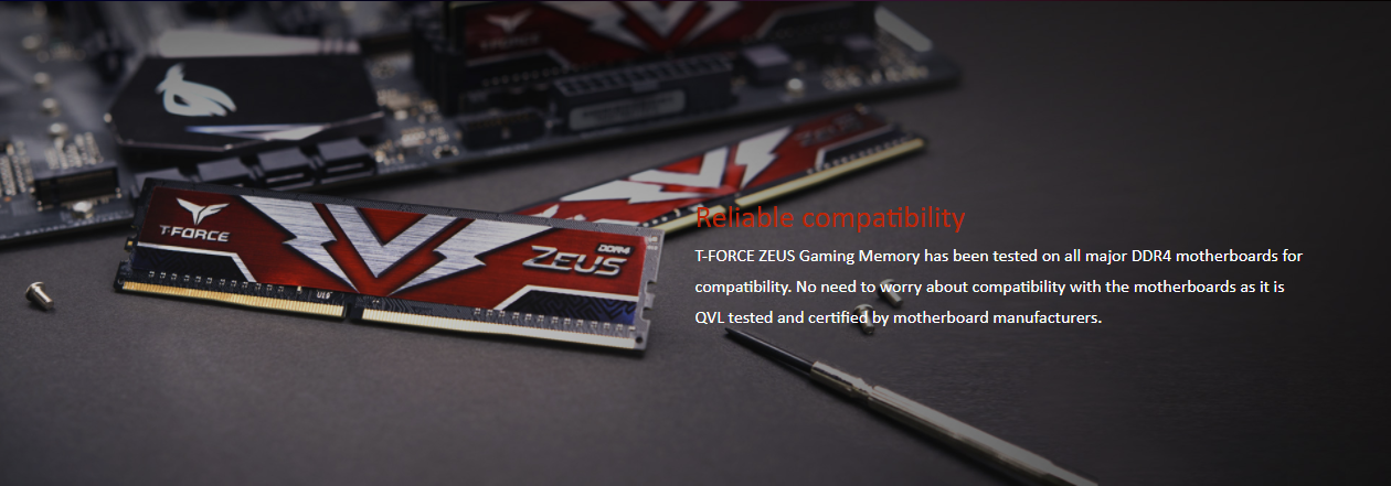 T.Force Zeus 8GB 3000mhz CL16 DDR4 Gaming Memory by Teamgroup CCL 16-18-18-38 PC4 24000 T.Force T force Team Group 3000 16 CAS TTZD48G3000HC16C01