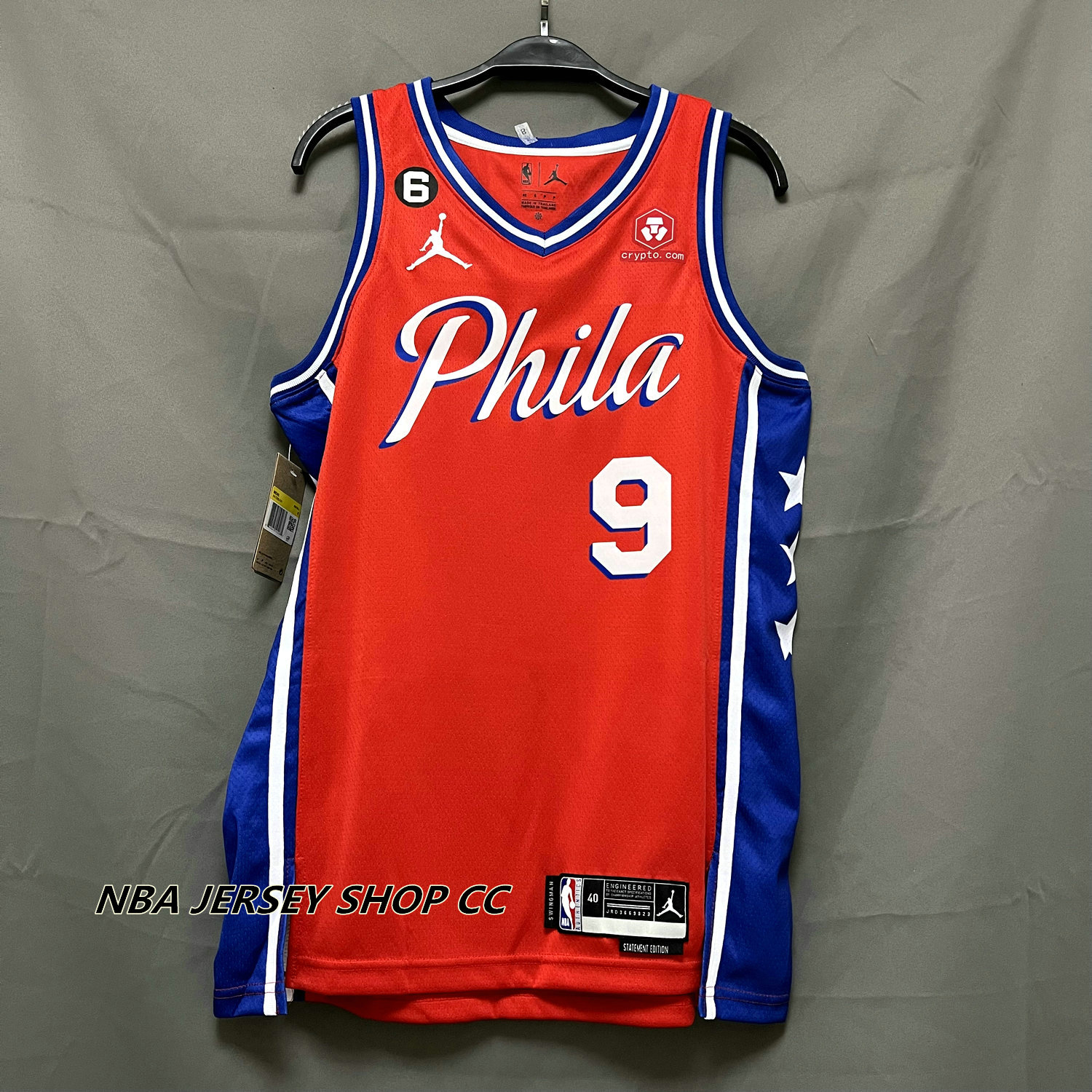 Red Jordan NBA Philadelphia 76ers Harden #1 Swingman Jersey