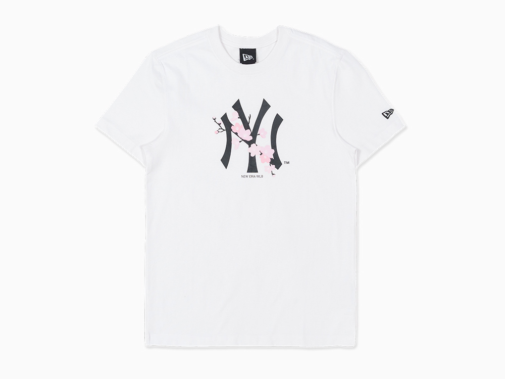 New York Yankees MLB Overlap Logo White Short Sleeve T-Shirt