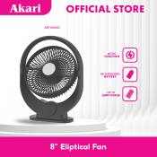 Akari 8" Rechargeable Eliptical Fan w/ LED