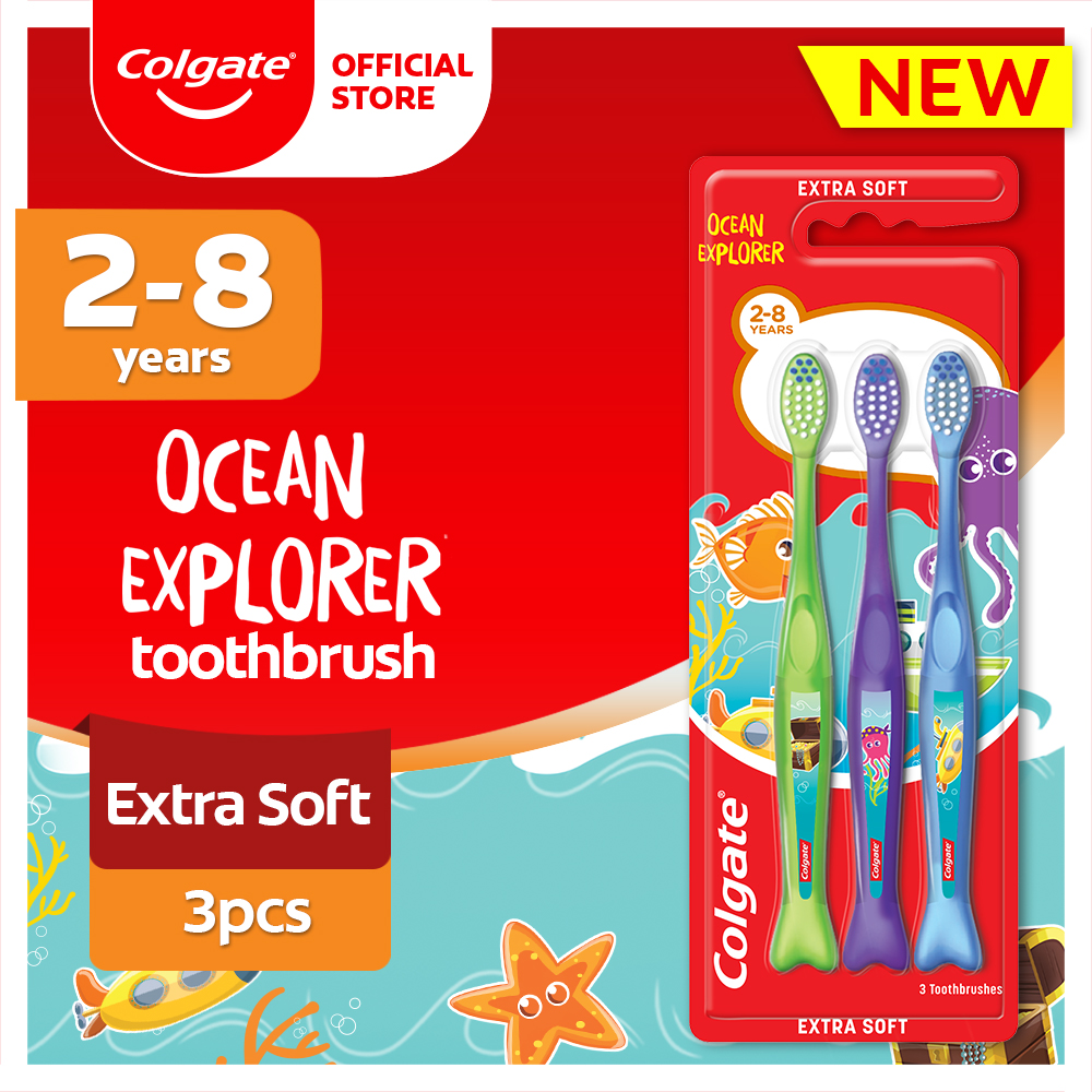 Lazada Philippines - Colgate Kids Ocean Explorer Toothbrush Multipack (2-8 years) (Assorted)