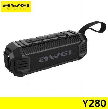 AWEI Y280 Waterproof Bluetooth Speaker with Mic - 12 Hours