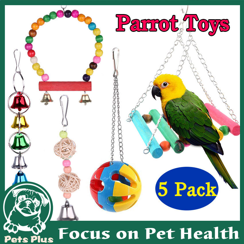 5PCS/Set Parrot Toy Kit Bird Supplies 