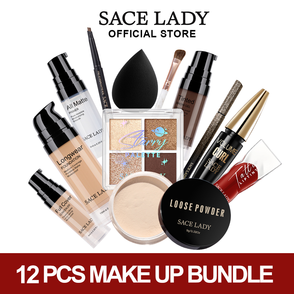 Discount on SACE LADY  shoes - SKU: SACE LADY Makeup Combination Longwear Foundation and Concealer+Loose Powder+Matte Face Primer and Li