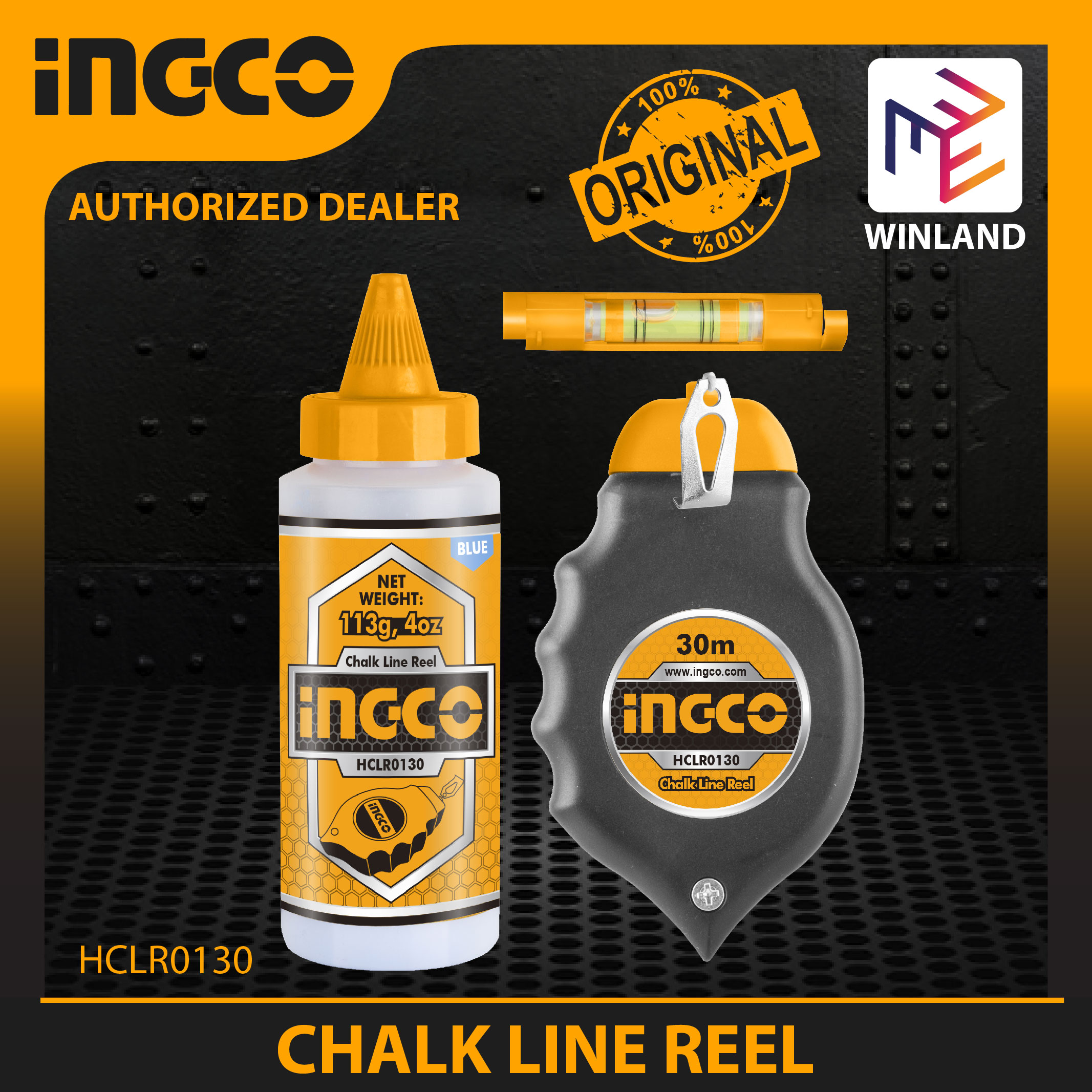 Ingco by Winland Chalk Line Reel 30M HCLR0130 ING-HT
