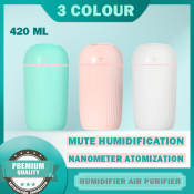 Portable USB Ultrasonic Air Humidifier with Aromatherapy - 