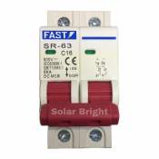 FAST Solar PV Power DC Miniature Circuit Breaker - 2 Pole