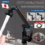 1080° Rotating Stainless Steel Faucet - Hot/Cold Control