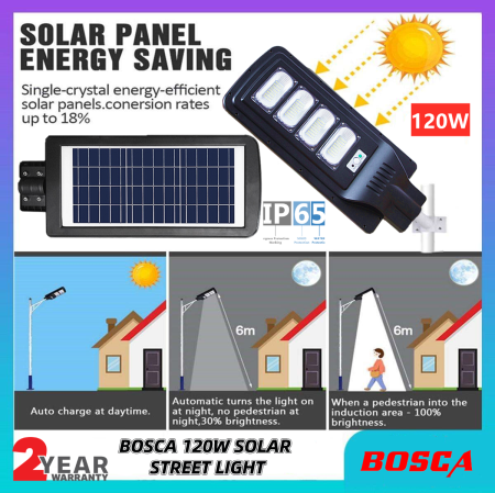 BOSCA Outdoor Solar Street Light with Remote Control