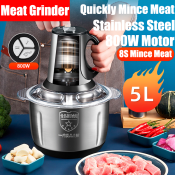 Japanese Stainless Steel Meat Grinder with 5L Capacity