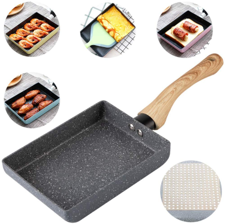 Japanese Rectangle Egg Frying Pan, multiple grid options available